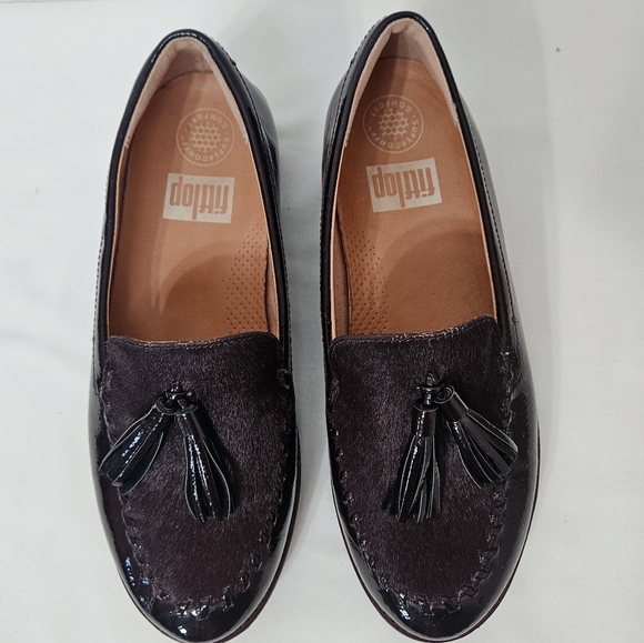 FitFlop Paige Moccasin Loafers in Berry Size 6.5 - Picture 5 of 12